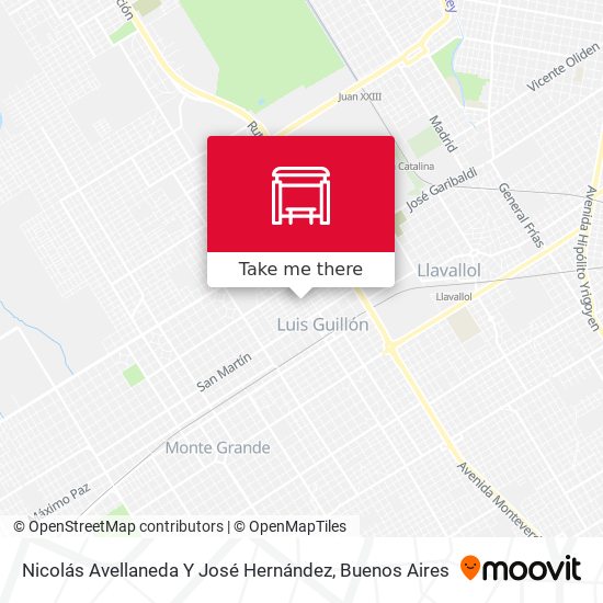 Mapa de Nicolás Avellaneda Y José Hernández