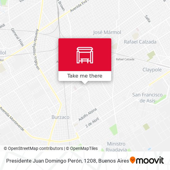 Presidente Juan Domingo Perón, 1208 map