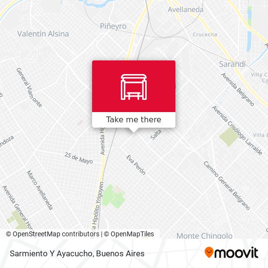 Sarmiento Y Ayacucho map