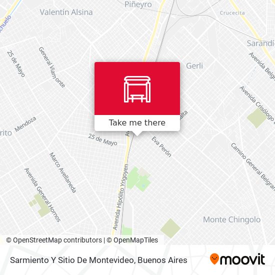 Sarmiento Y Sitio De Montevideo map