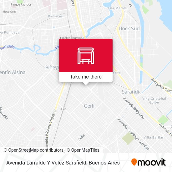 Mapa de Avenida Larralde Y Vélez Sarsfield