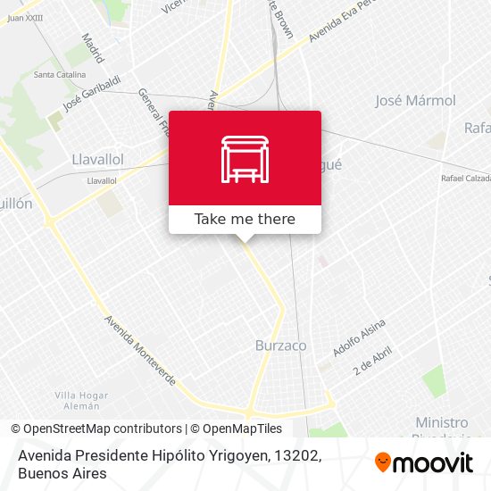 Avenida Presidente Hipólito Yrigoyen, 13202 map