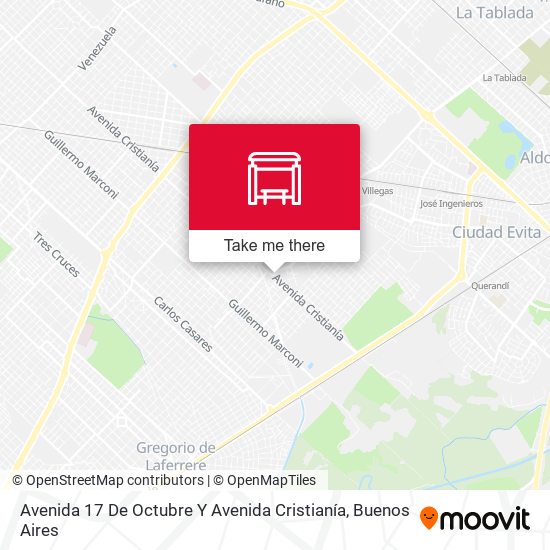 Avenida 17 De Octubre Y Avenida Cristianía map