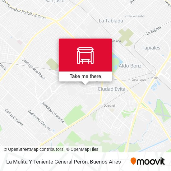 Mapa de La Mulita Y Teniente General Perón