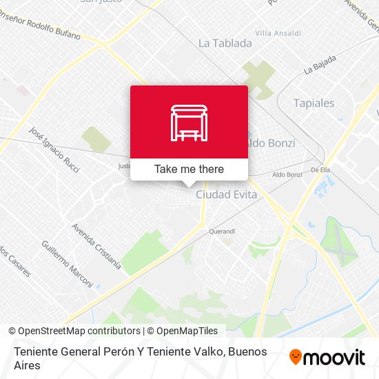 Teniente General Perón Y Teniente Valko map