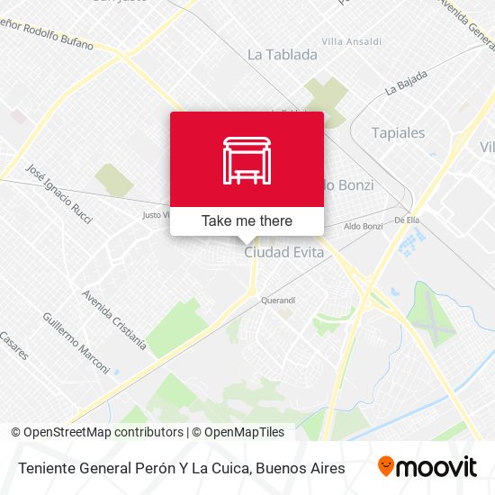 Teniente General Perón Y La Cuica map