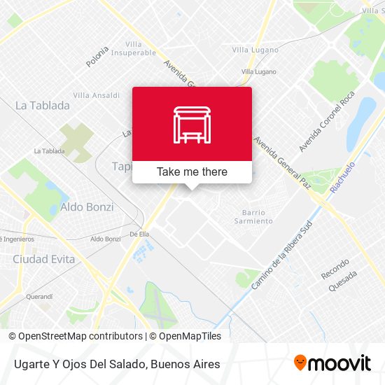 Ugarte Y Ojos Del Salado map