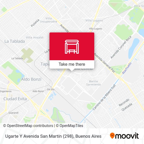 Ugarte Y Avenida San Martín (298) map