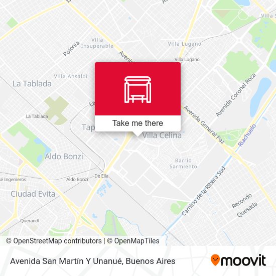 Mapa de Avenida San Martín Y Unanué