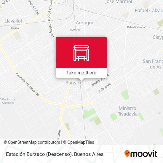 Mapa de Estación Burzaco (Descenso)