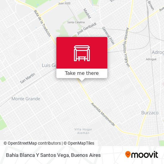 Mapa de Bahía Blanca Y Santos Vega