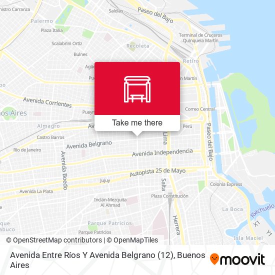Avenida Entre Ríos Y Avenida Belgrano (12) map