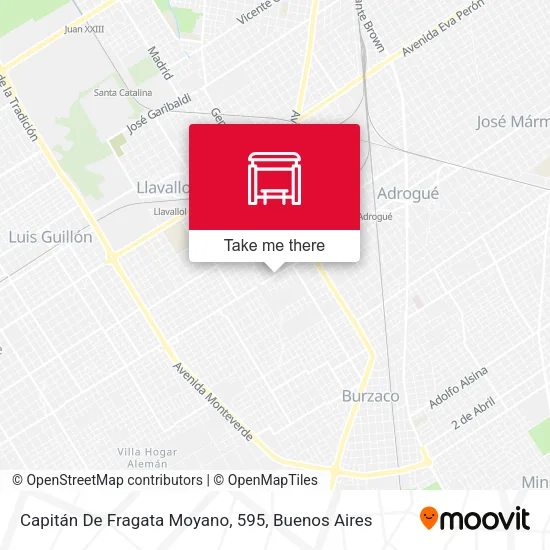 Capitán De Fragata Moyano, 595 map