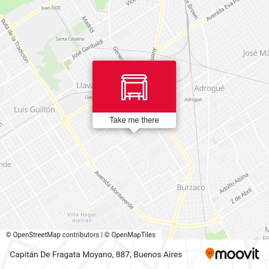 Capitán De Fragata Moyano, 887 map