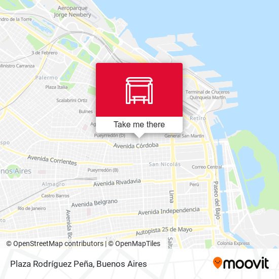 Mapa de Plaza Rodríguez Peña