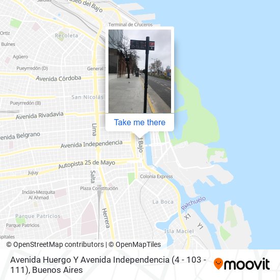 Avenida Huergo Y Avenida Independencia (4 - 103 - 111) map