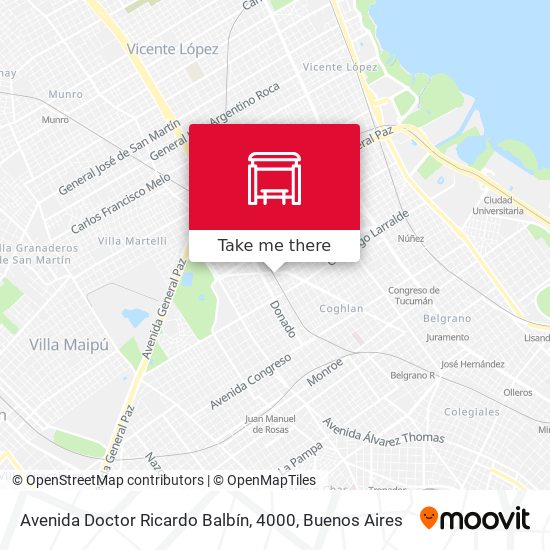 Mapa de Avenida Doctor Ricardo Balbín, 4000