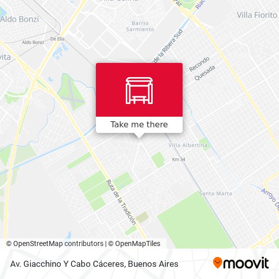 Mapa de Av. Giacchino Y Cabo Cáceres