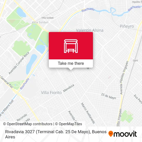Rivadavia 3027 (Terminal Cab. 25 De Mayo) map
