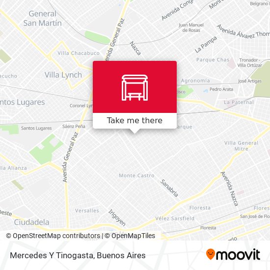 Mapa de Mercedes Y Tinogasta