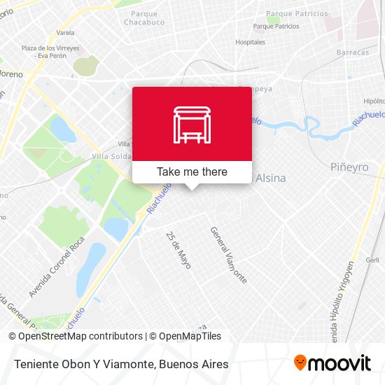 Teniente Obon Y Viamonte map