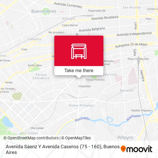 Avenida Sáenz Y Avenida Caseros (75 - 160) map