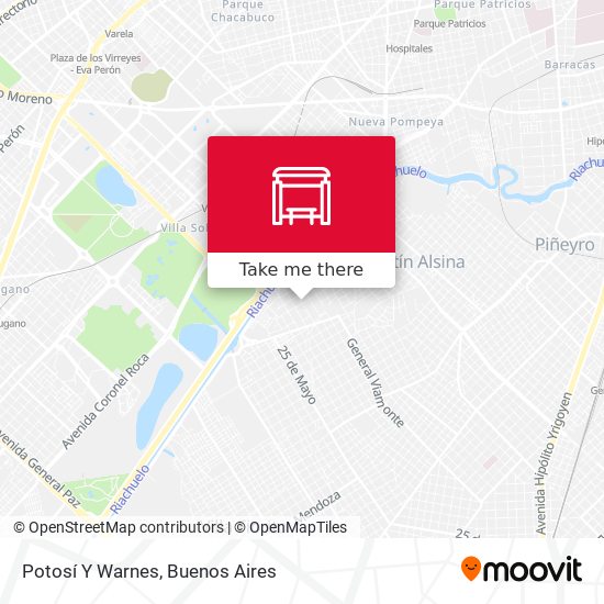 Potosí Y Warnes map