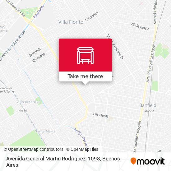 Mapa de Avenida General Martín Rodríguez, 1098