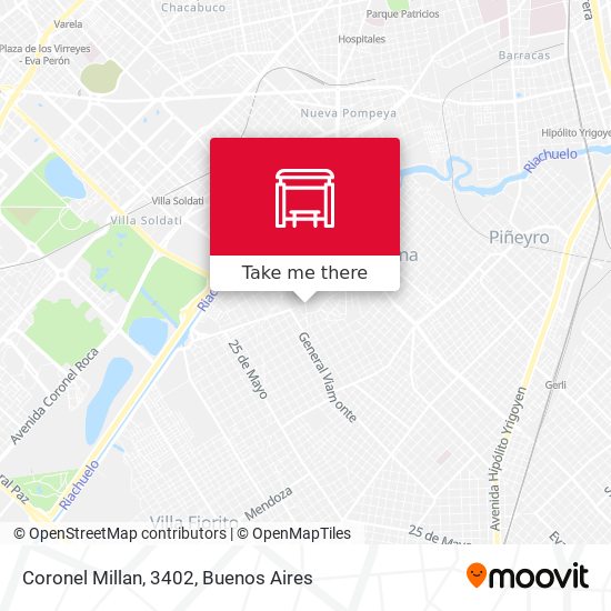 Coronel Millan, 3402 map