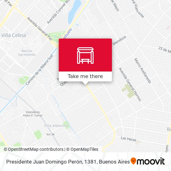 Presidente Juan Domingo Perón, 1381 map