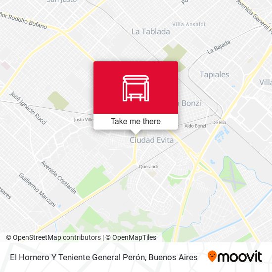 El Hornero Y Teniente General Perón map