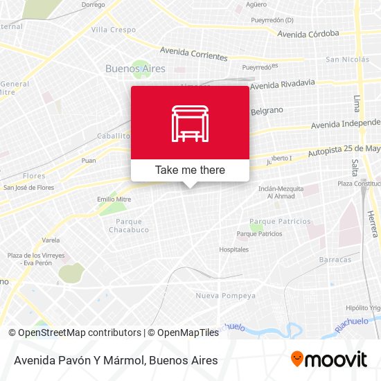 Avenida Pavón Y Mármol map
