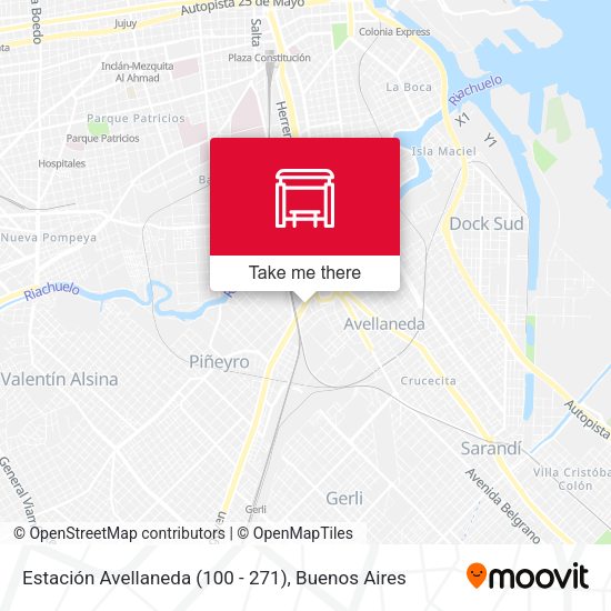 Mapa de Estación Avellaneda (100 - 271)