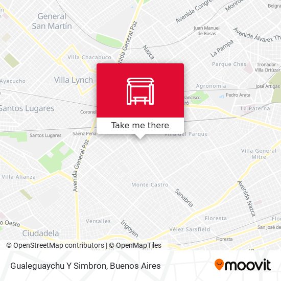 Gualeguaychu Y Simbron map
