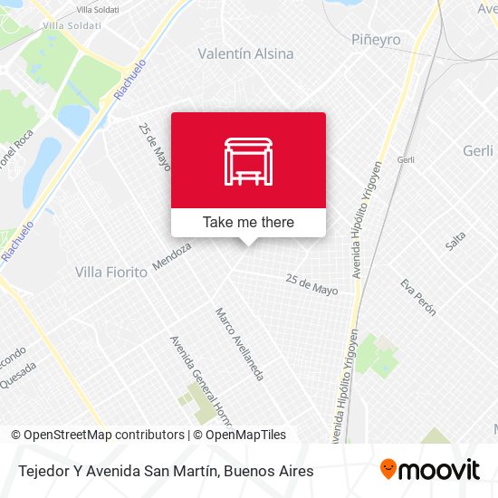 Tejedor Y Avenida San Martín map
