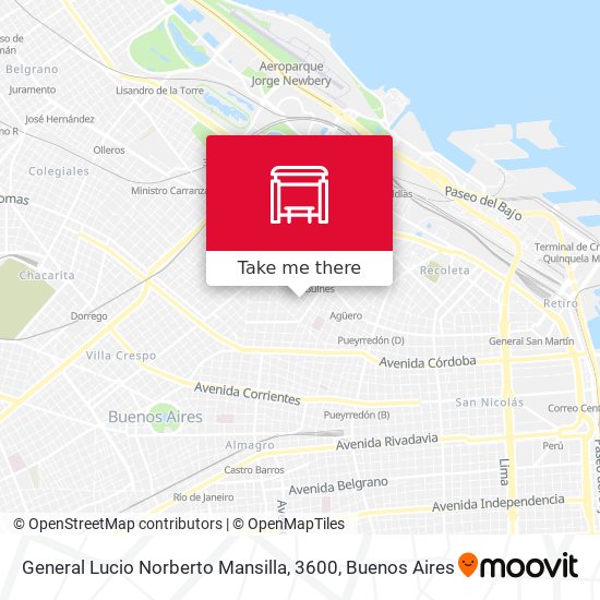 General Lucio Norberto Mansilla, 3600 map