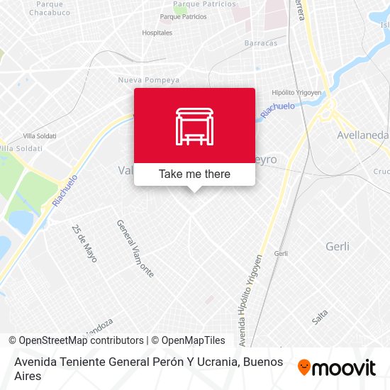 Avenida Teniente General Perón Y Ucrania map
