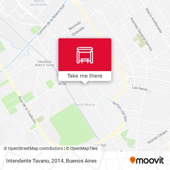 Intendente Tavano, 2014 map