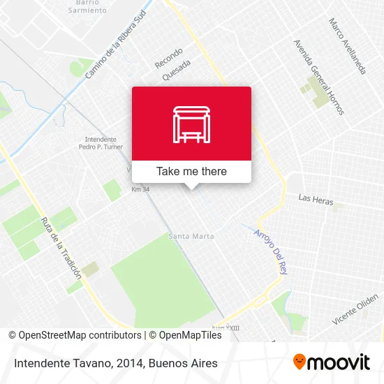 Intendente Tavano, 2014 map