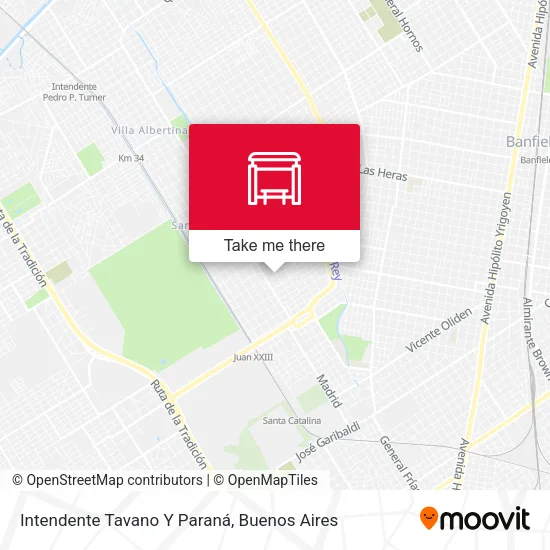 Intendente Tavano Y Paraná map