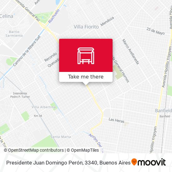 Mapa de Presidente Juan Domingo Perón, 3340
