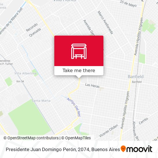 Presidente Juan Domingo Perón, 2074 map