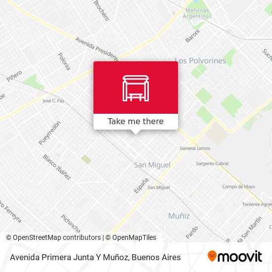 Mapa de Avenida Primera Junta Y Muñoz
