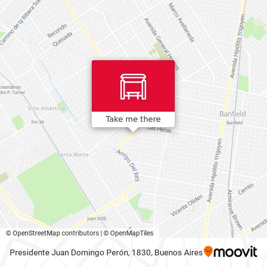 Mapa de Presidente Juan Domingo Perón, 1830