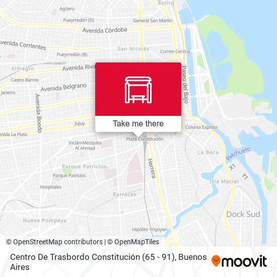 Centro De Trasbordo Constitución (65 - 91) map