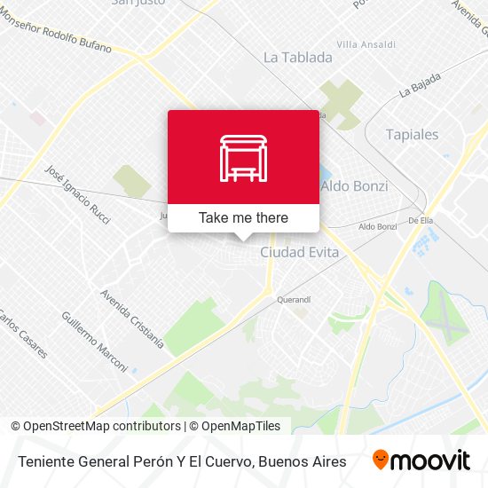 Teniente General Perón Y El Cuervo map