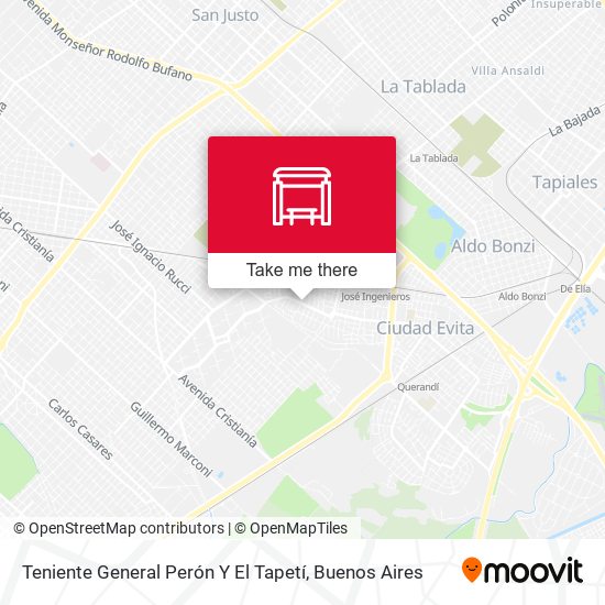 Mapa de Teniente General Perón Y El Tapetí