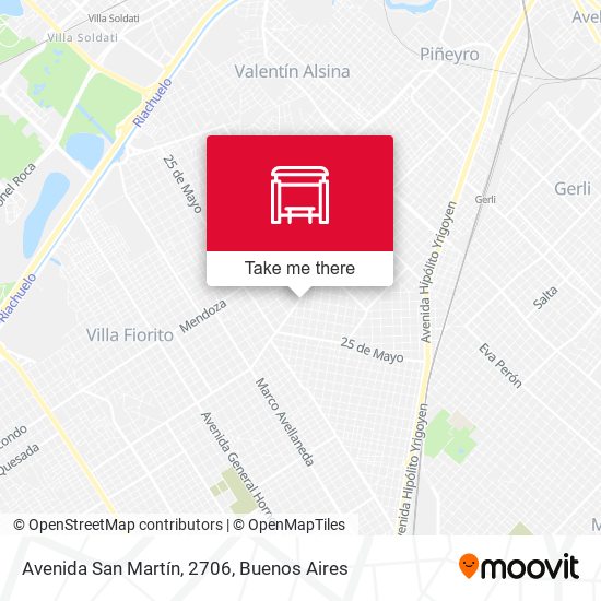 Mapa de Avenida San Martín, 2706