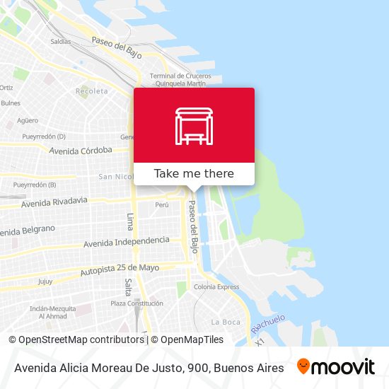 Mapa de Avenida Alicia Moreau De Justo, 900