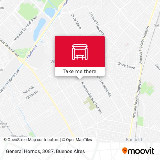 Mapa de General Hornos, 3087
